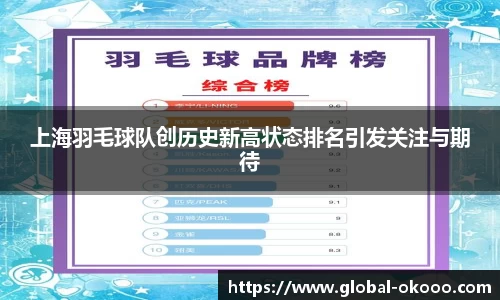 上海羽毛球队创历史新高状态排名引发关注与期待